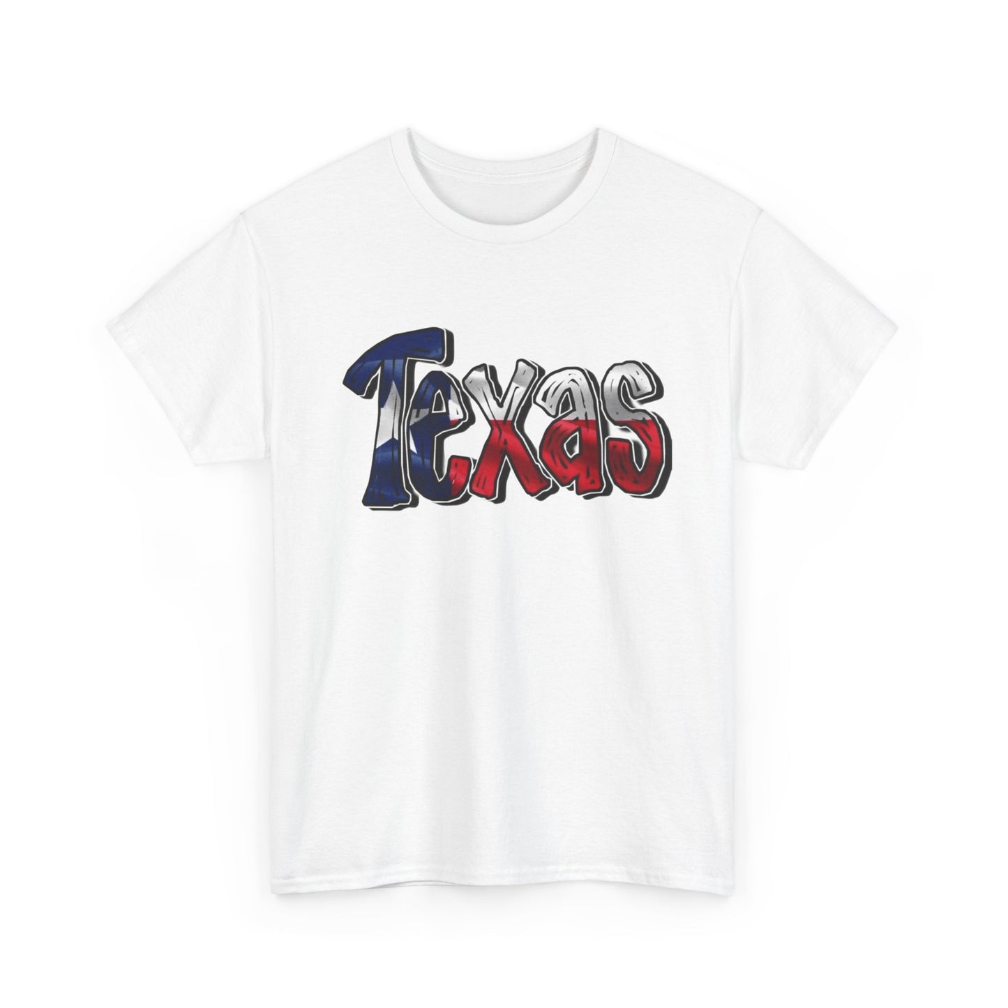 Texas State American Flag Graphic T Shirt NEW GIFT Unisex Heavy Cotton Tee