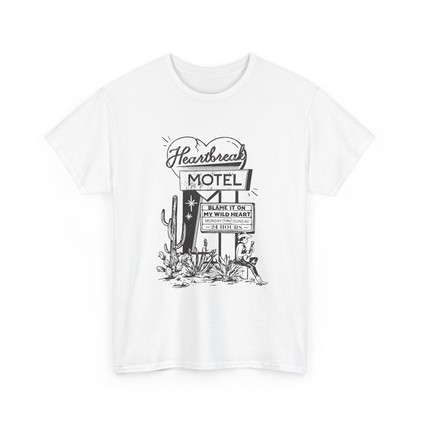 Heartbreak Hotel Graphic T Shirt Unisex Heavy Cotton Tee