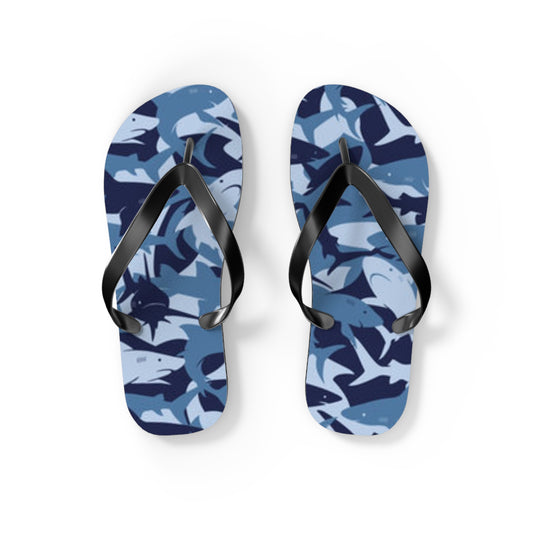 Sharks Summer Sandals, Beach Shoes, Vacation Flip Flops, Pool Slides