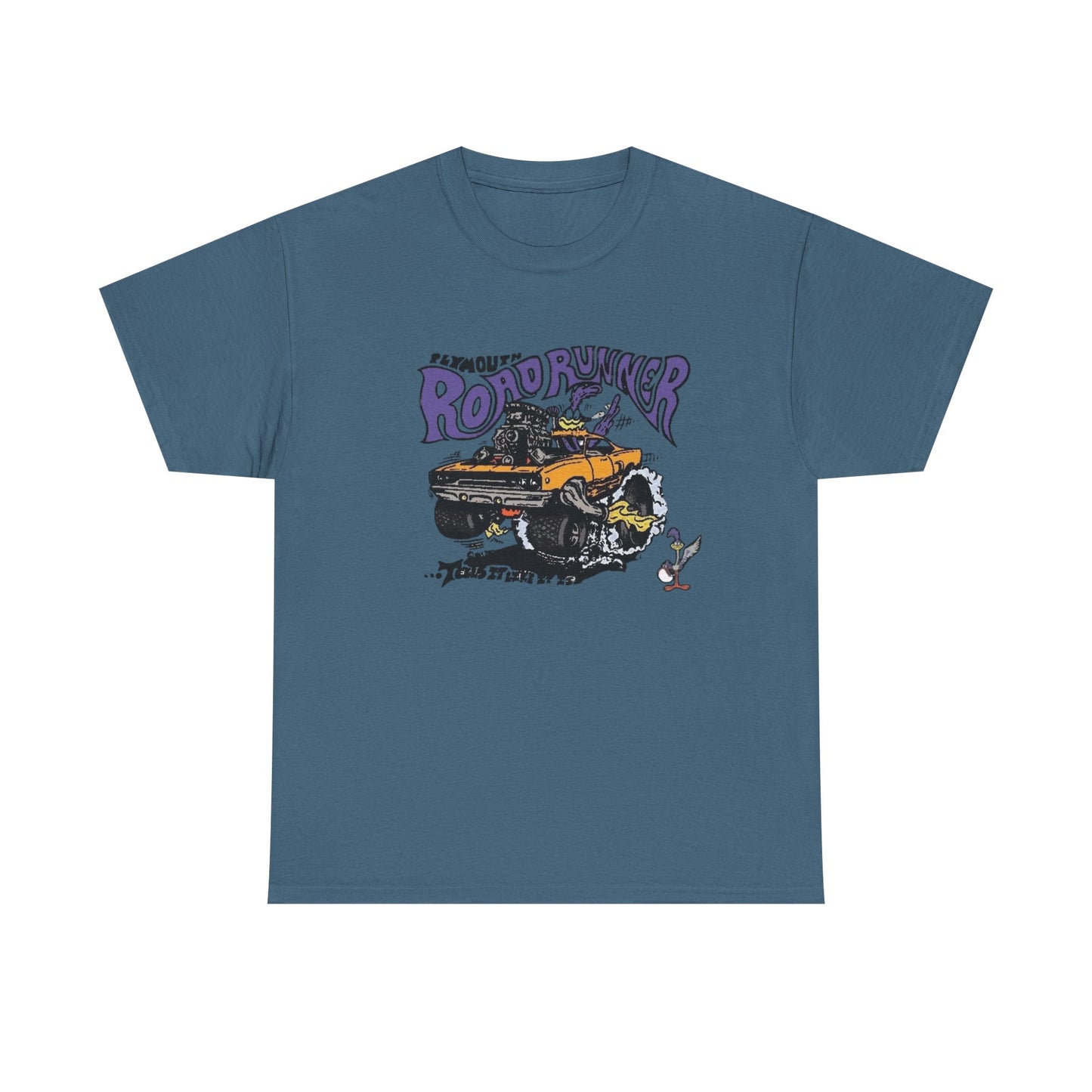 Vintage Roadrunner HEMI Muscle Graphic T Shirt NEW Unisex Heavy Cotton Tee