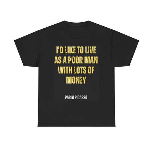 Pablo Picasso Graphic T Shirt Rich Man Painting Unisex Heavy Cotton Tee