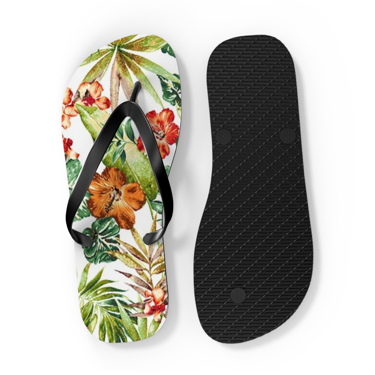 Waves And Sun Sandals Tropical Graphic Summer Flip Flops Slides BRAND NEW
