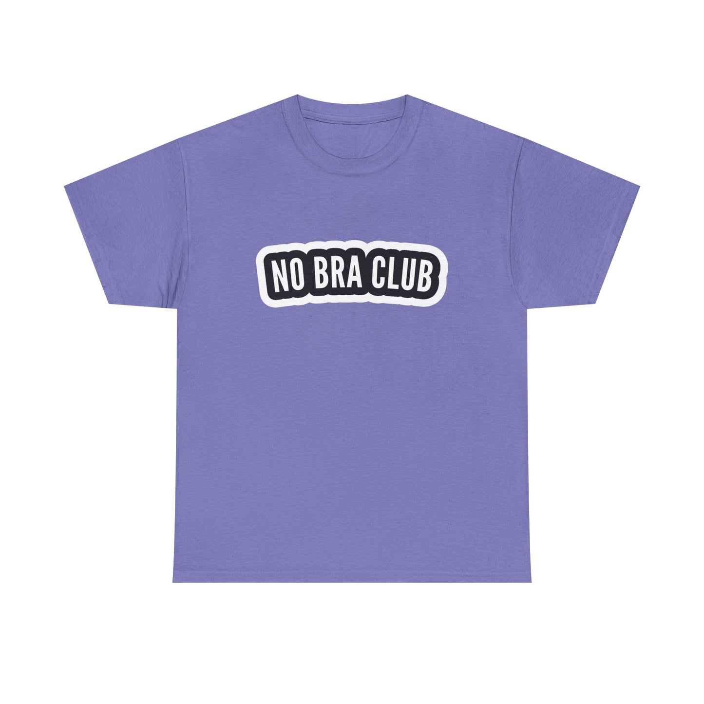 No Bra Club Funny Women's T Shirt Graphic Unisex Heavy Cotton Tee NEW GIFT