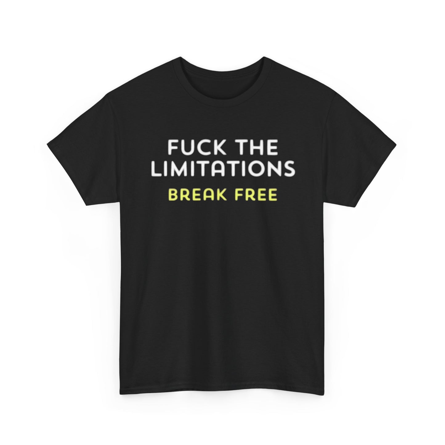 Forget The Limitations Graphic T Shirt Motivation Hard Work Unisex Heavy Cotton
