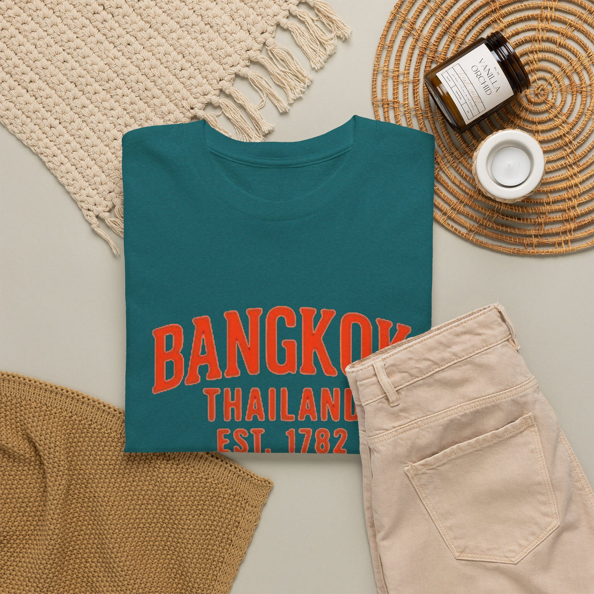 Bangkok Thailand Est. 1782 Americana Graphic T-Shirt Men's Graphic Tee