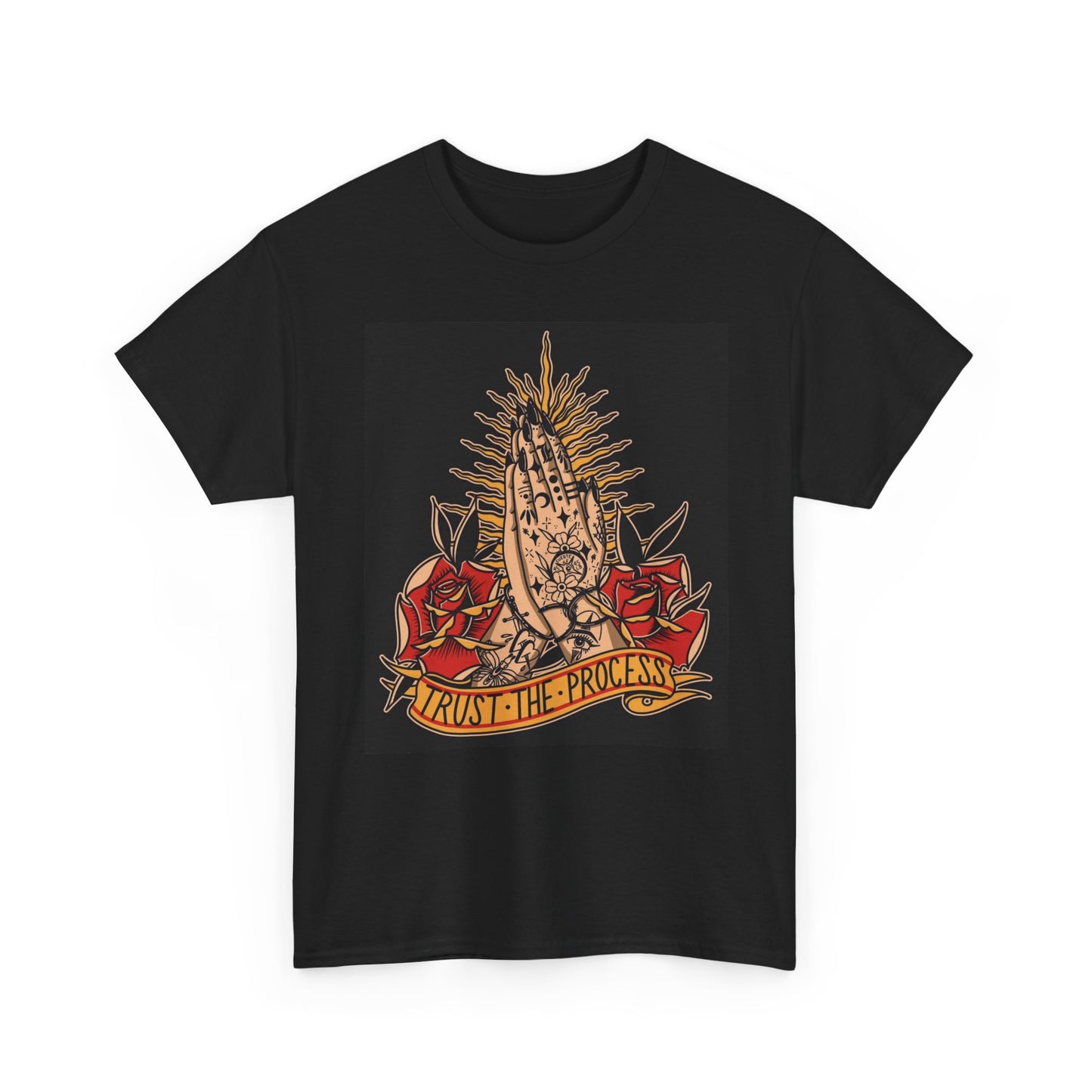 Sailor Jerry Trust The Process Graphic T Shirt Vintage Unisex Heavy Cotton Tee