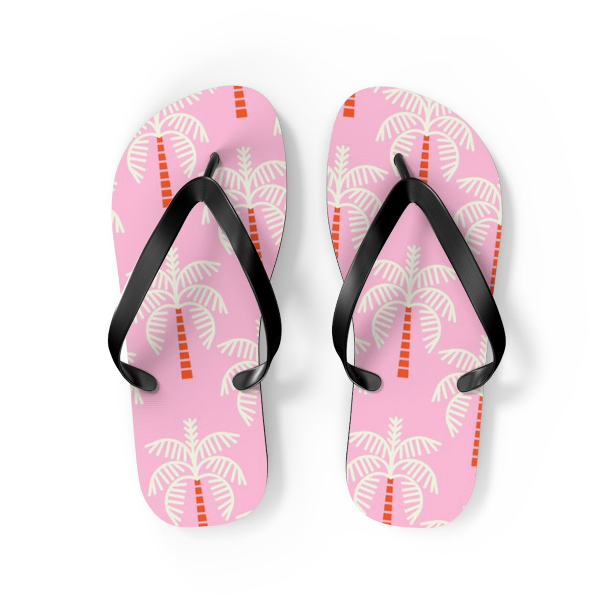 Waves And Sun Sandals Pink Palms Summer Flip Flops Slides BRAND NEW