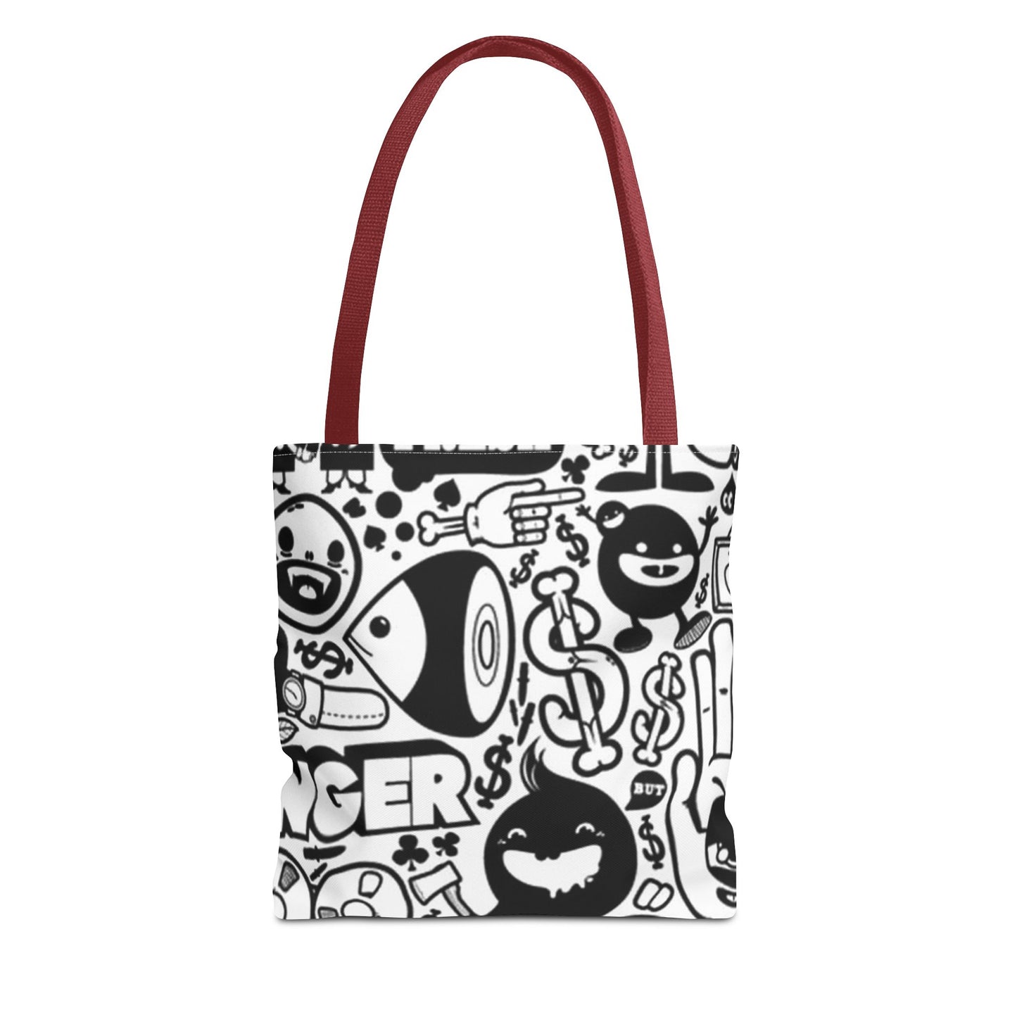 Black And White Stickers All Over BRAND NEW Purse, Pocketbook,Travel Tote Bag