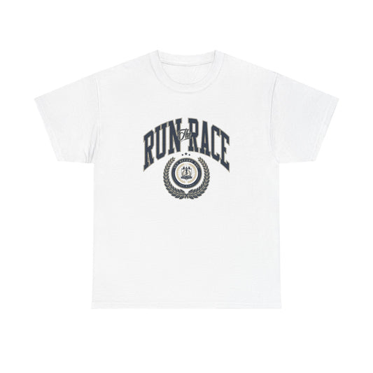 Run The Race Graphic T Shirt NEW Unisex Heavy Cotton Tee