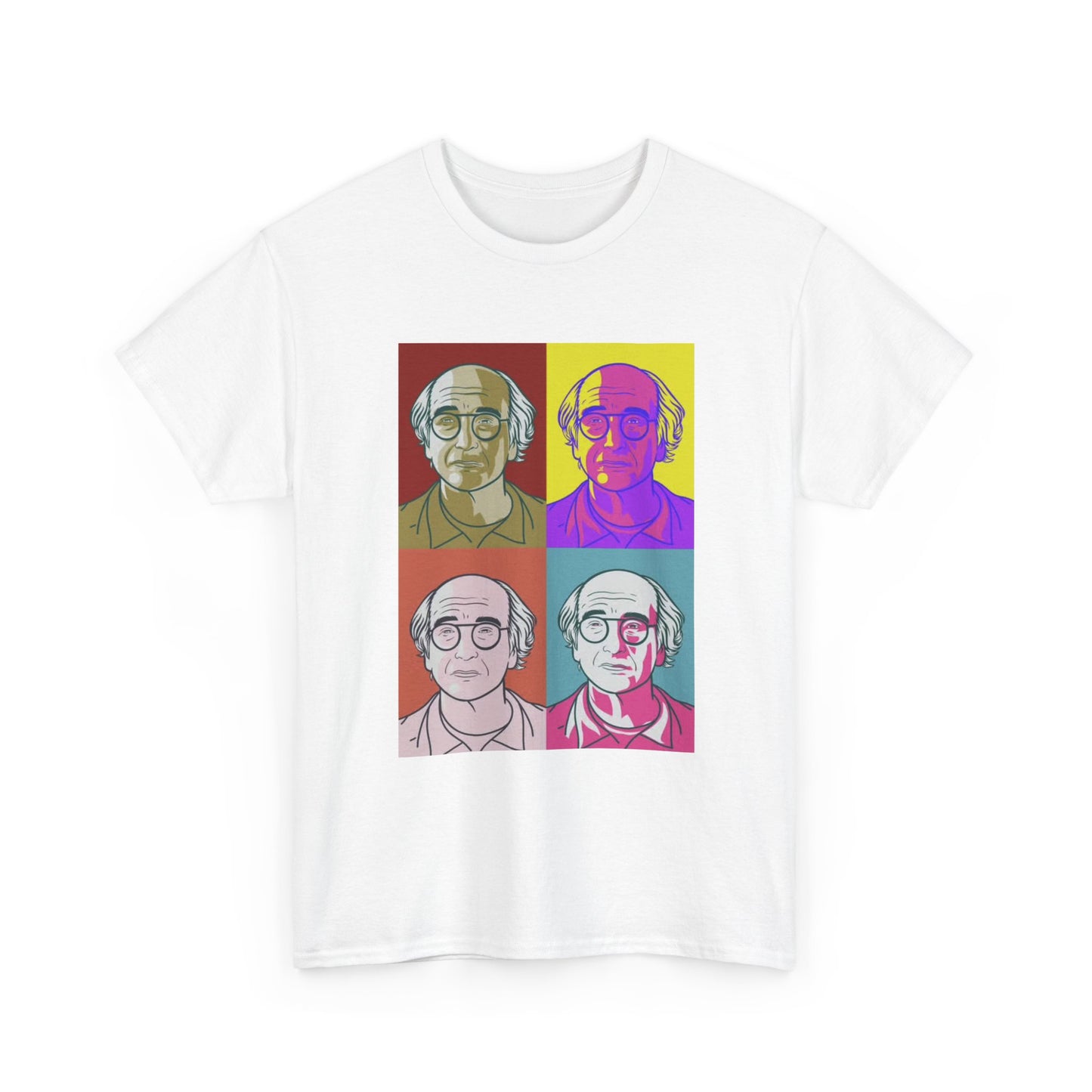 Larry David Painting T shirt Comedian California Seinfeld Unisex Heavy Cotton