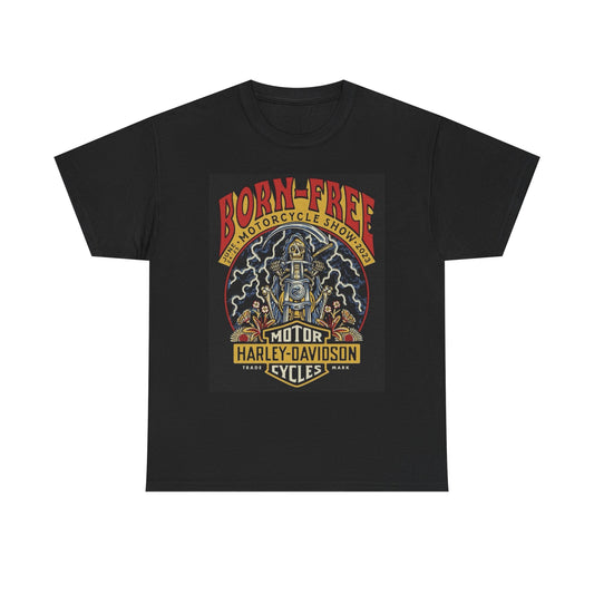 Harley Davidson Motorcycles Graphic T Shirt Vintage Unisex Heavy Cotton Tee 2