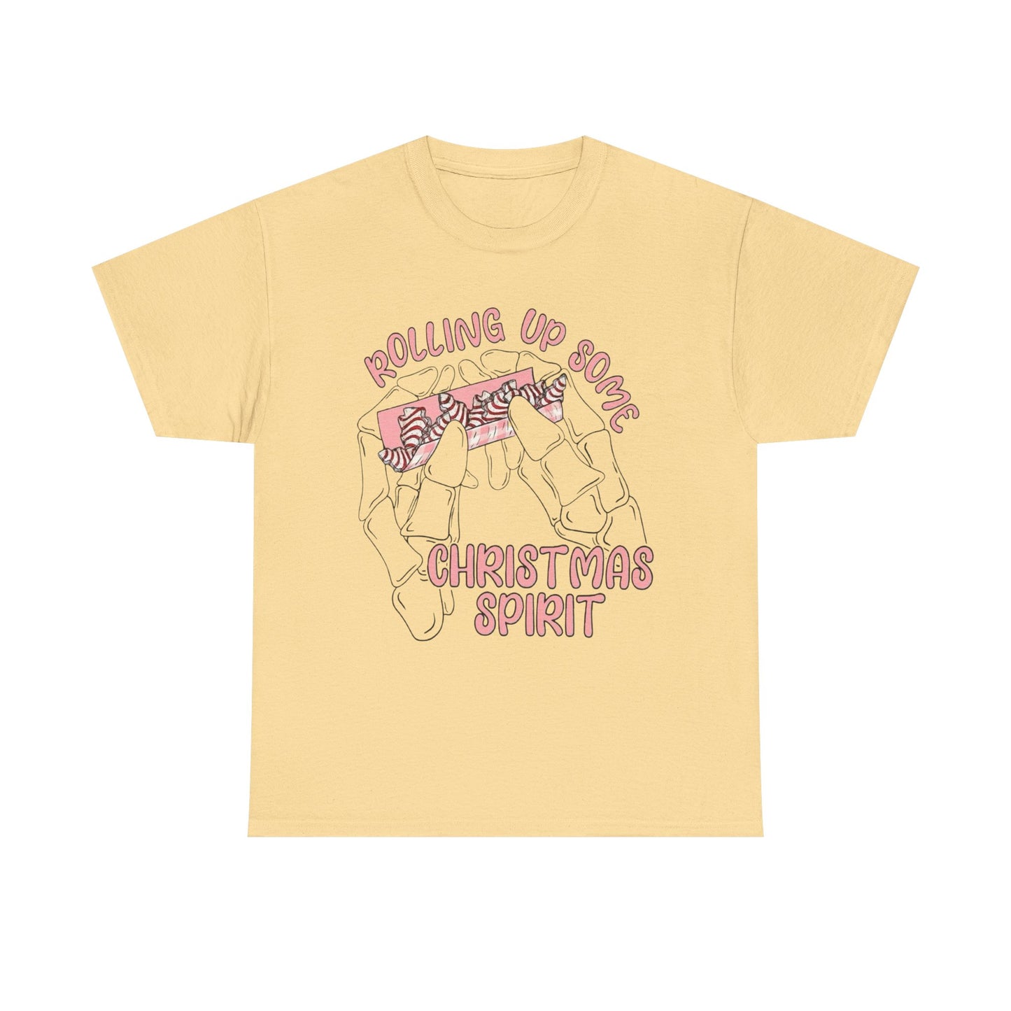 Rolling Up Some Christmas Spirit Cakes Graphic T Shirt NEW Heavy Cotton Tee