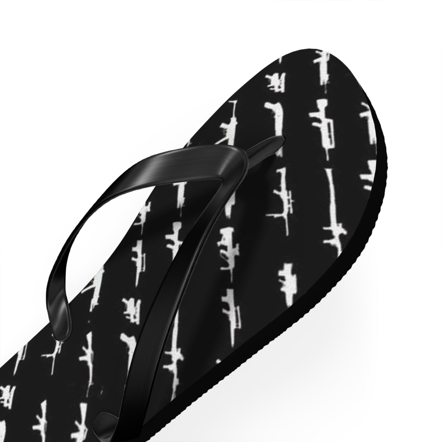 WAVES And SUN Co Sandals Gun Graphic - Flip Flops -Slides Summer Beach BRAND NEW