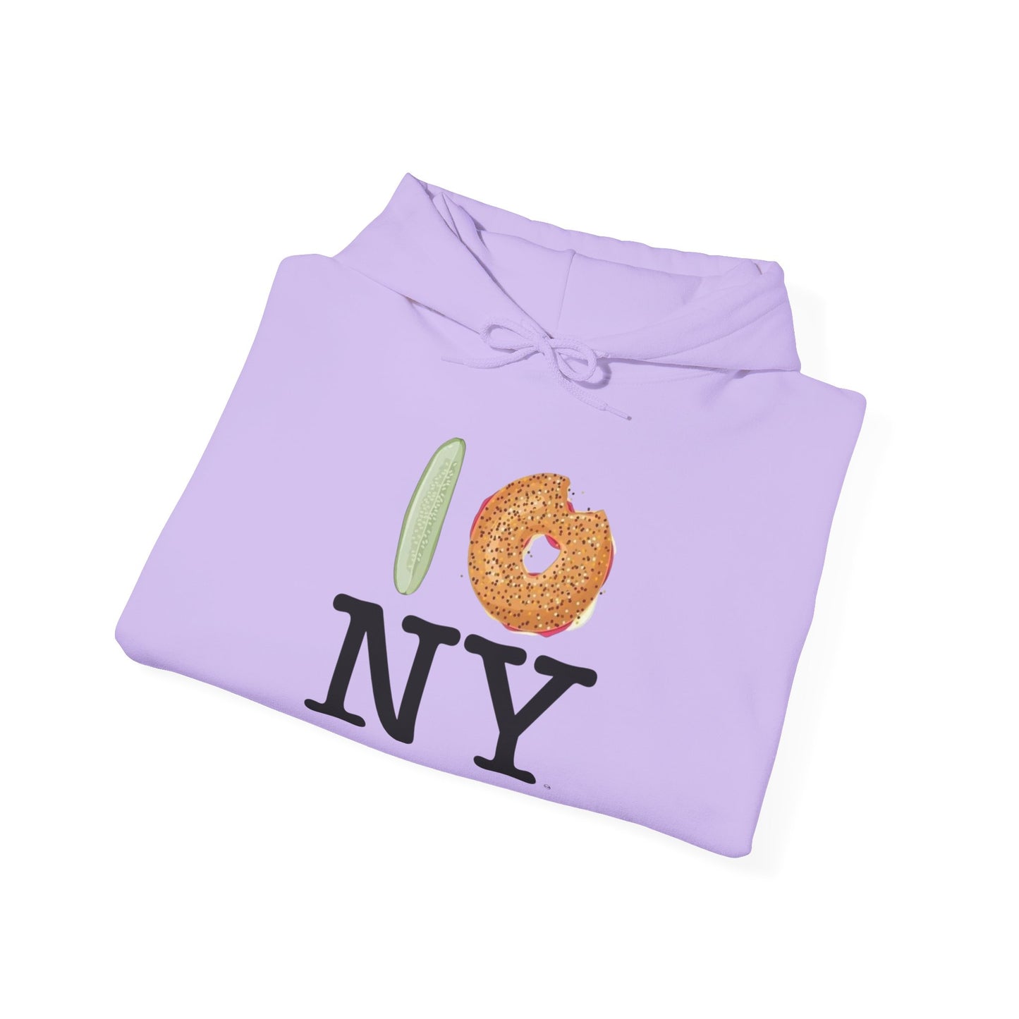 I Love New York Foodie Graphic Hoodie NEW Unisex Heavy Blend™ Hooded Sweatshirt