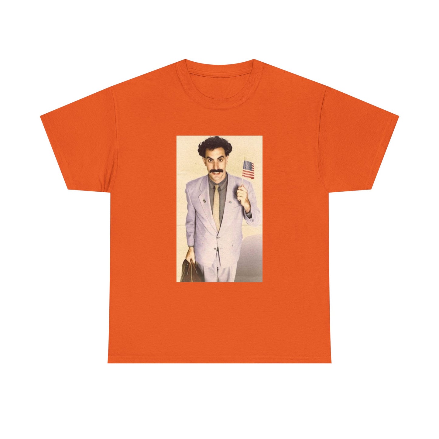 Borat Comes to America Tshirt Funny Comedy Movie Unisex Heavy Cotton Tee