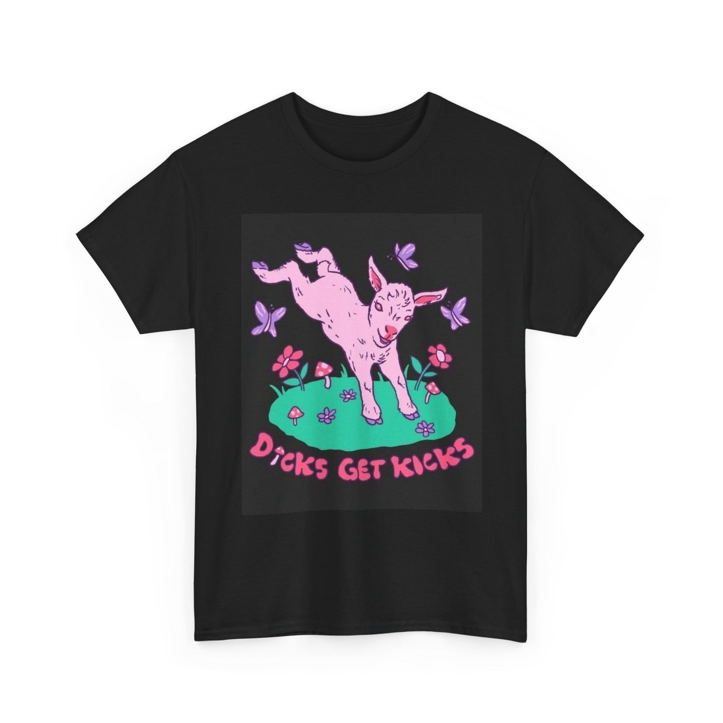 Dicks Get Kicks Graphic T Shirt Funny Unisex Heavy Cotton Tee