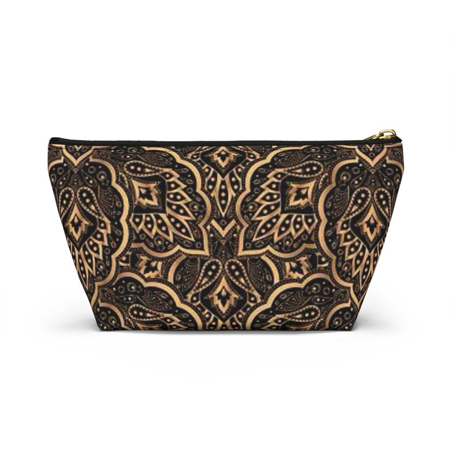 Morrocan All Over Print Travel Bag Multi Color Gold Accessory Pouch w T-bottom