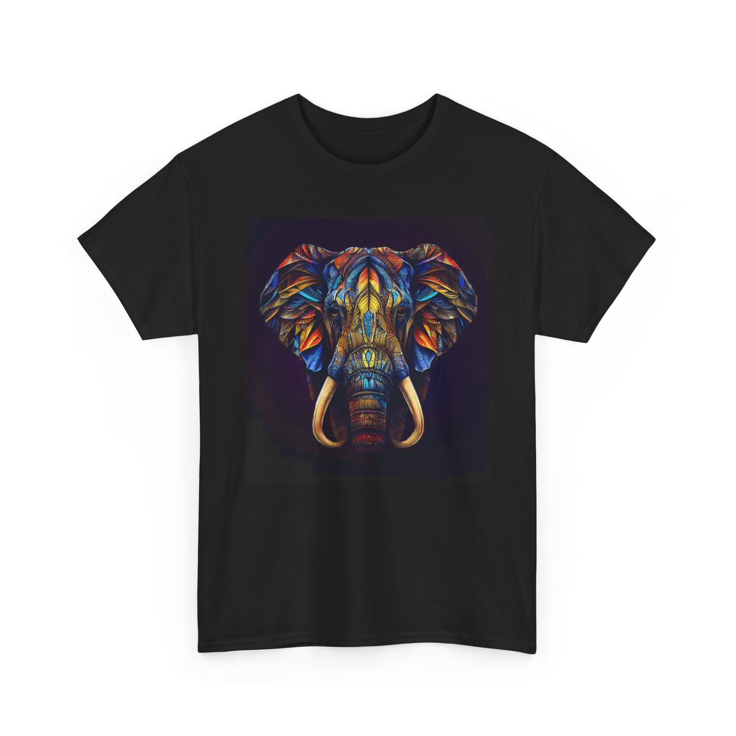 Elephant Painting T shirt African Zoo wildlife Portrait Unisex Heavy Cotton Tee