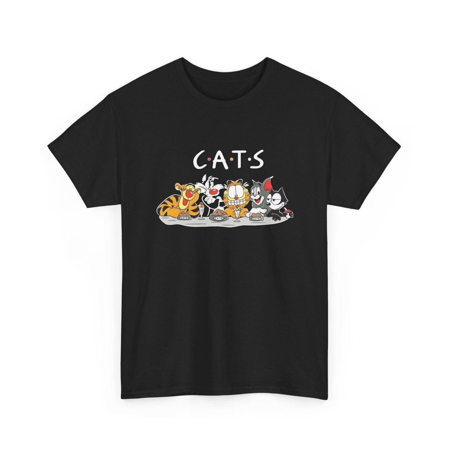 Vintage Cartoon Character Cats Graphic T Shirt NEW Vintage Unisex Heavy Cotton