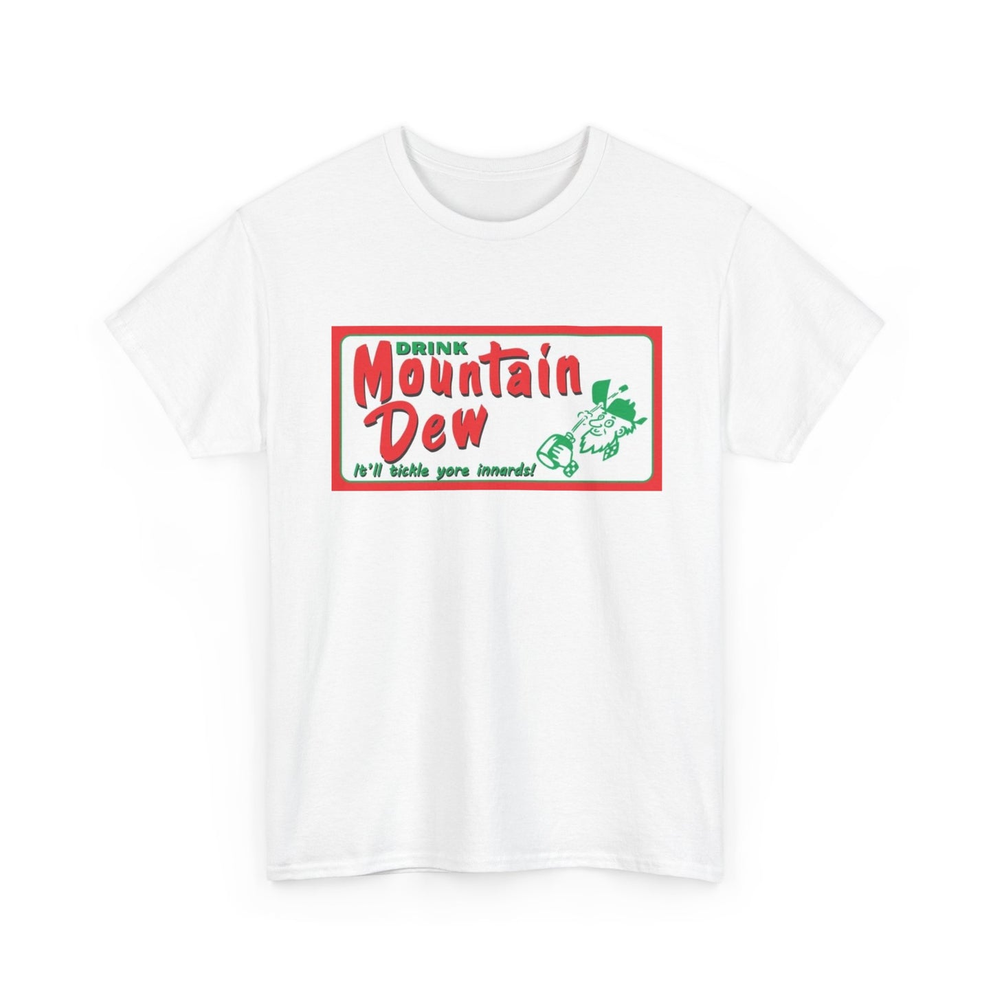 Mountian Dew Tshirt Vintage Logo Soda Retro Unisex Heavy Cotton Tee
