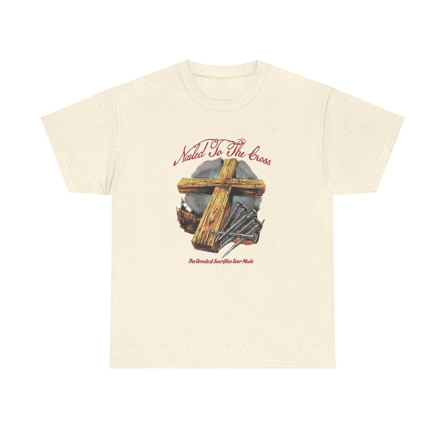 Jesus Nailed To The Cross Graphic T Shirt Unisex Heavy Cotton Tee