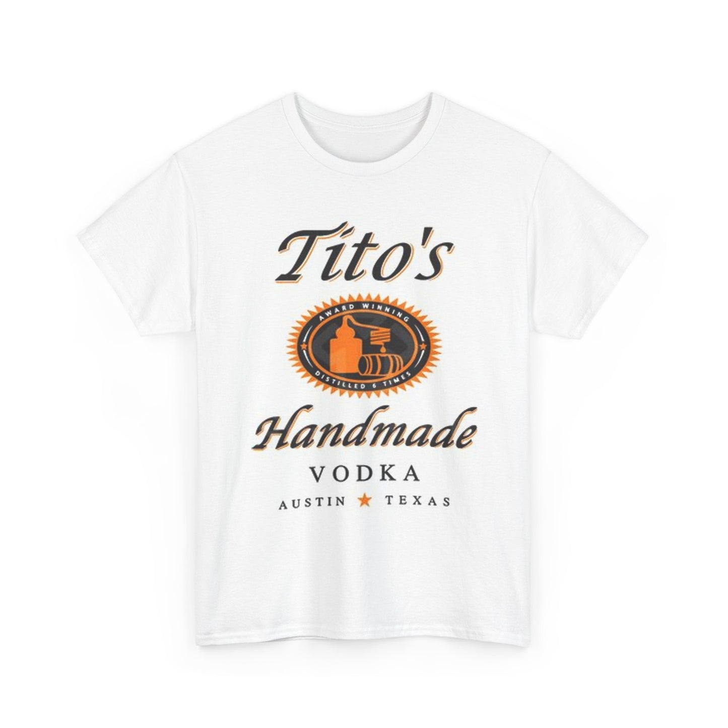 Tito's Vodka Graphic T Shirt Vintage Austin Texas Unisex Heavy Cotton Tee