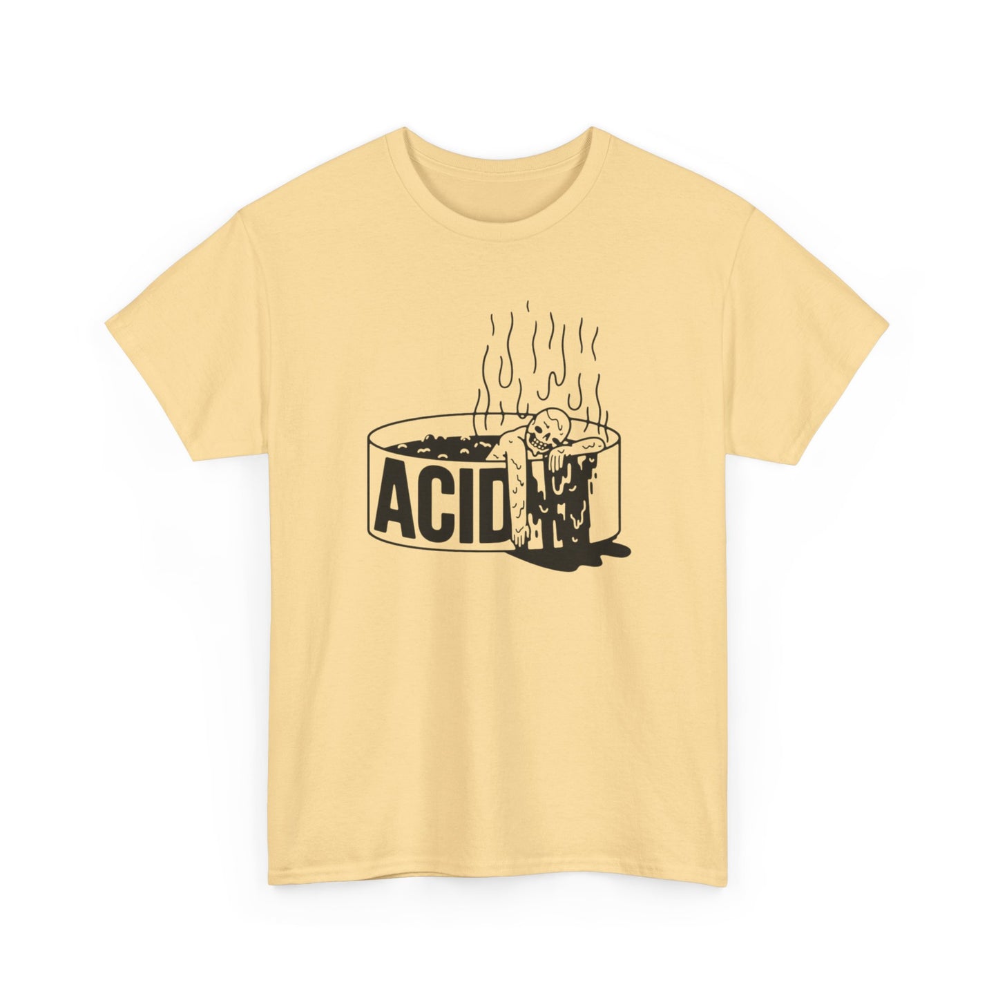 Acid Bath Funny Trippy Vibes Graphic T-Shirt Unisex Heavy Cotton Tee