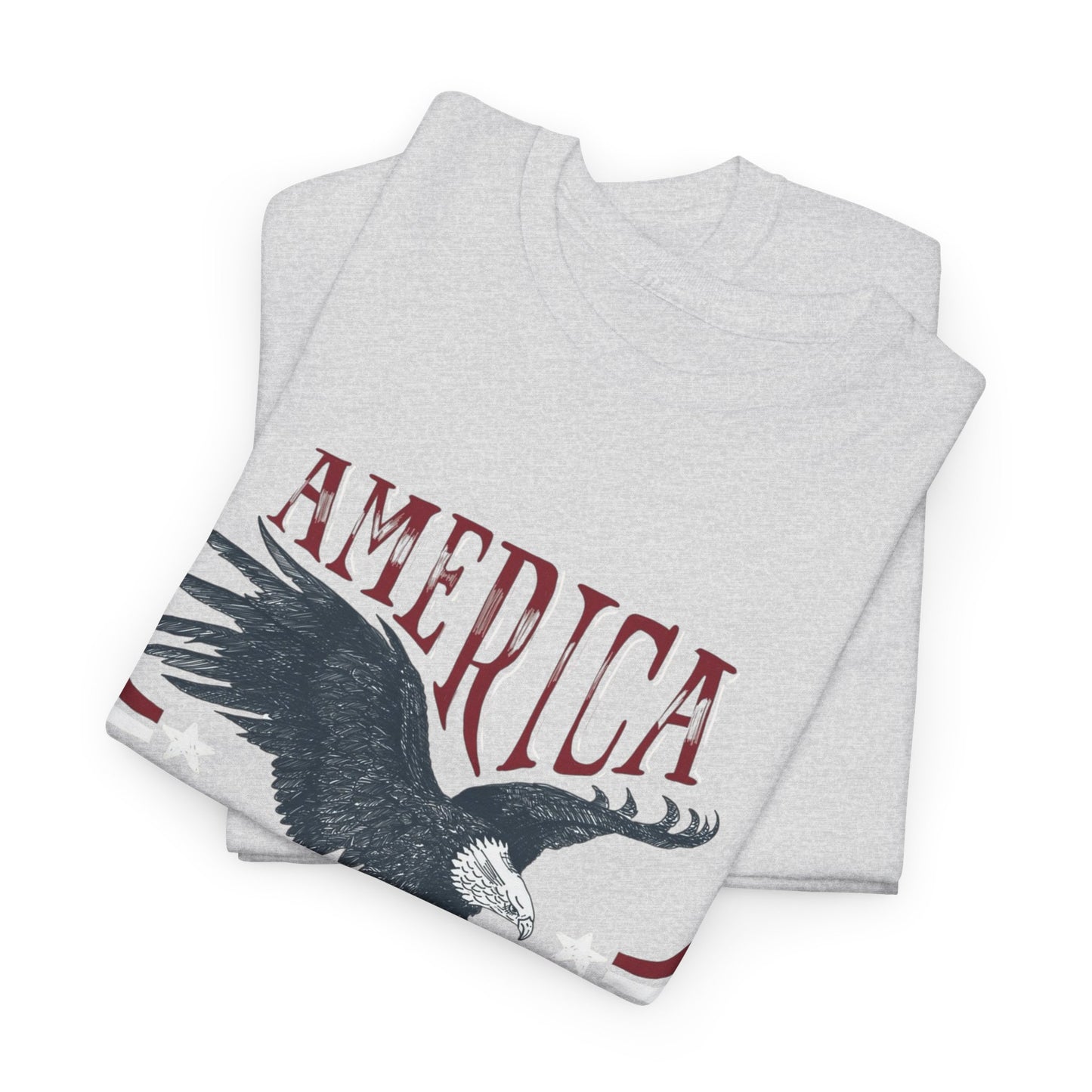 Home Of The Brave USA Retro Graphic T Shirt Men's Heavy Cotton Tee