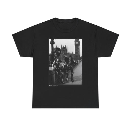 KISS Graphic T Shirt Vintage London Photo Retro Rock Unisex Heavy Cotton Tee