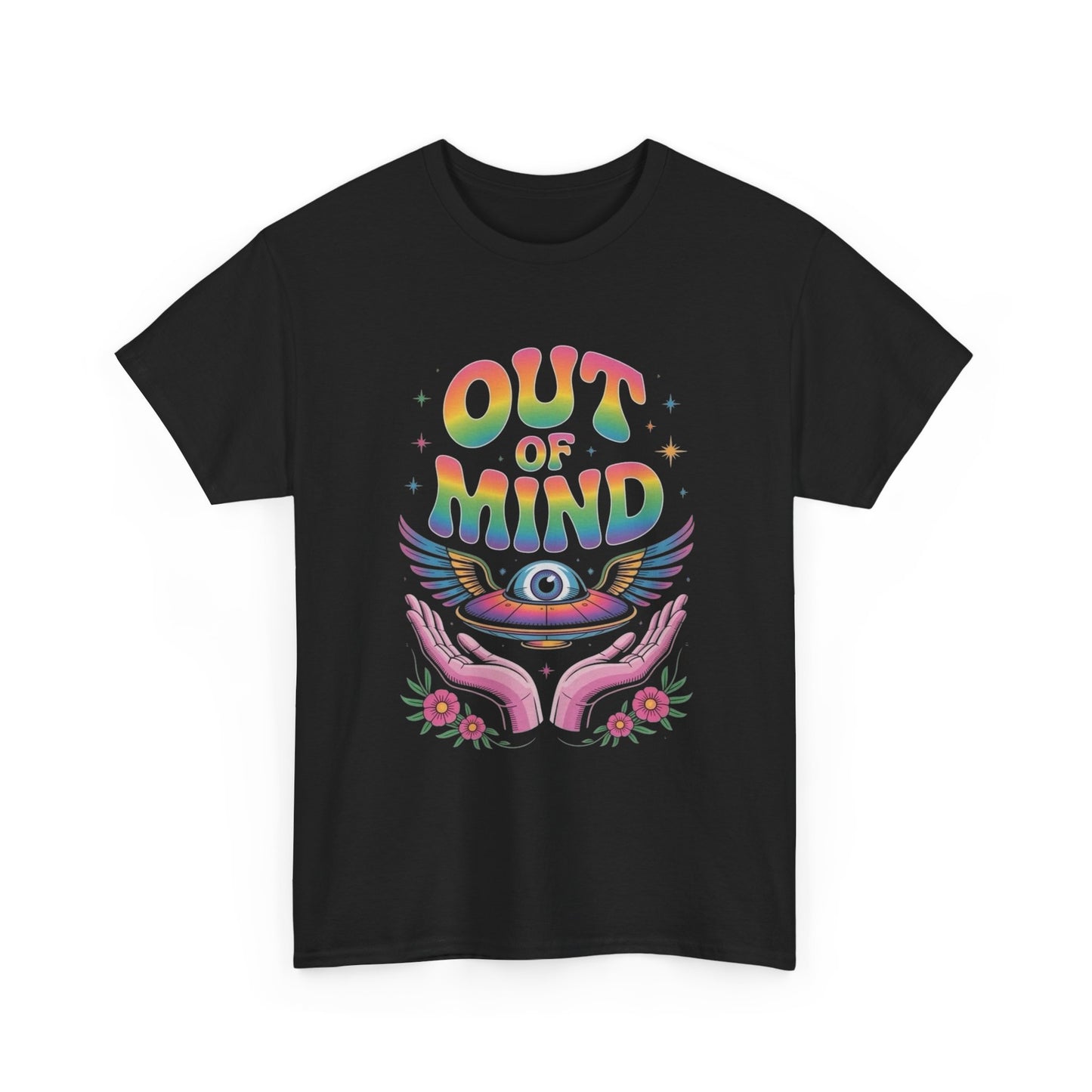 Out Of Mind Groovy Graphic T Shirt Unisex Heavy Cotton Tee