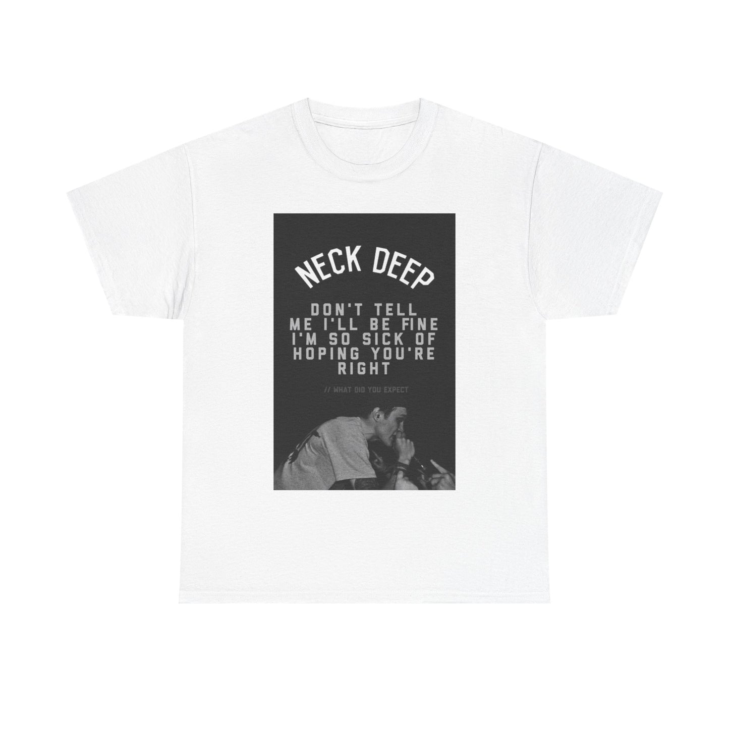 Neck deep T-shirt vintage punk band retro concert Unisex Heavy Cotton Tee