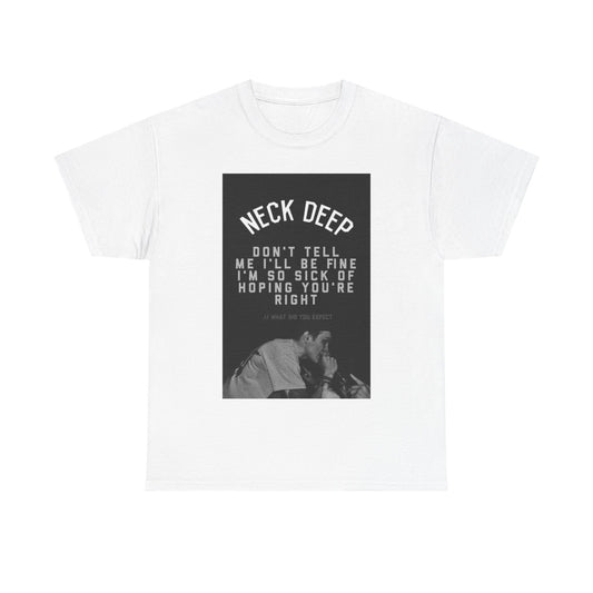 Neck deep T-shirt vintage punk band retro concert Unisex Heavy Cotton Tee