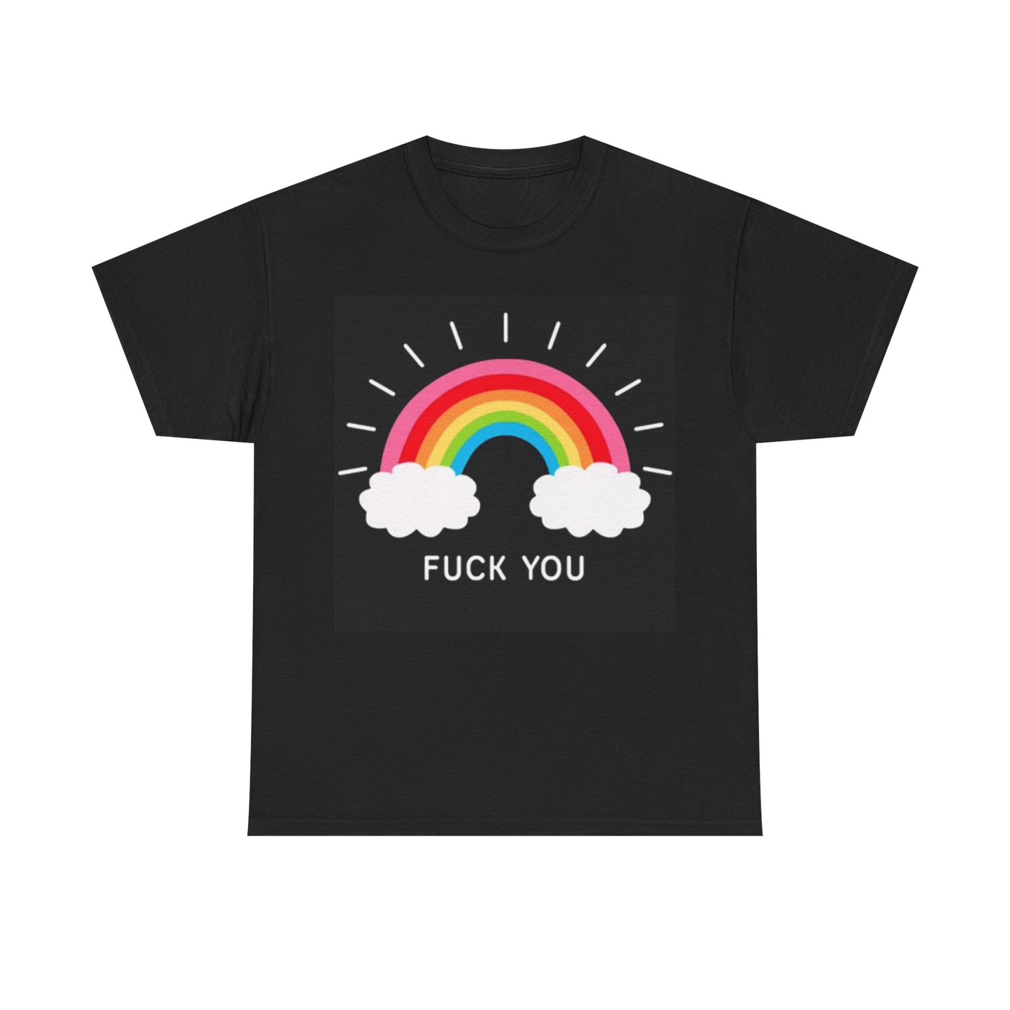 Funny Rainbow Shirt Not Nice Jokes Gift Unisex Heavy Cotton Tee
