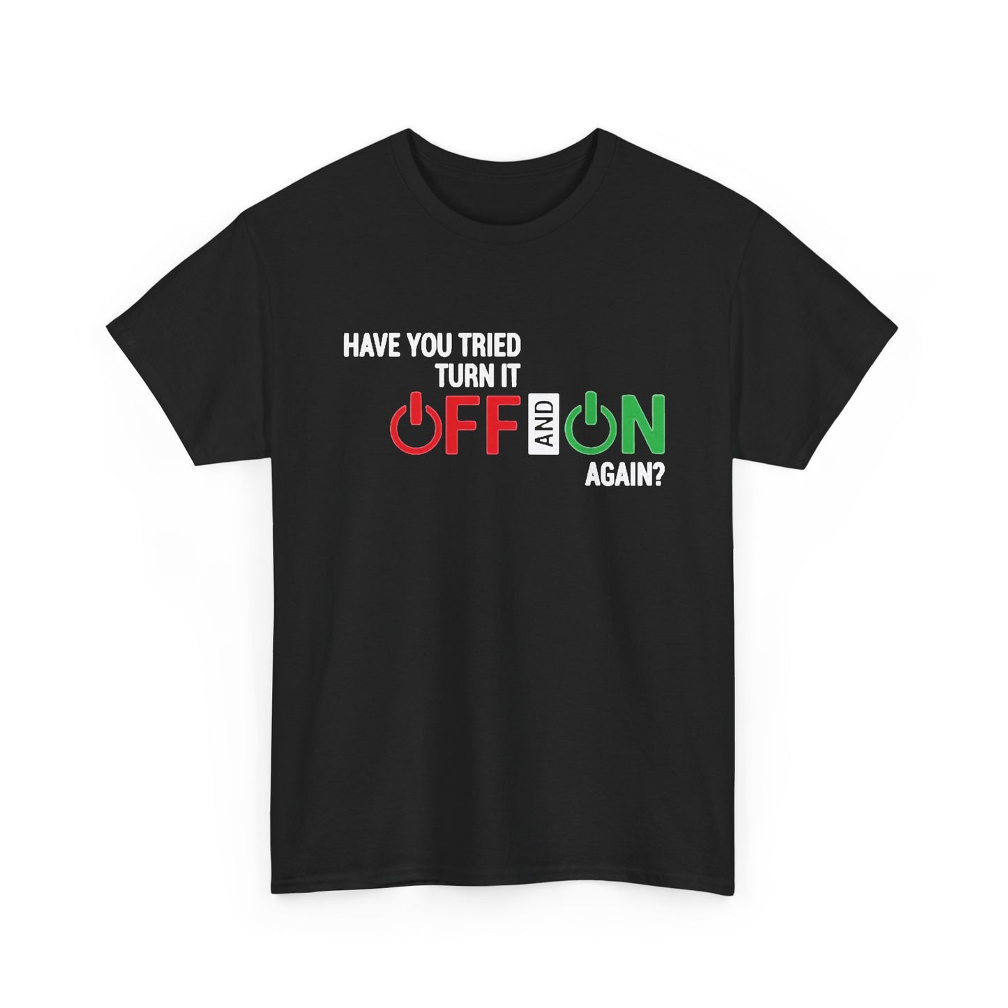 Video Game Graphic T Shirt Funny Off On Gamer Unisex Heavy Cotton Tee