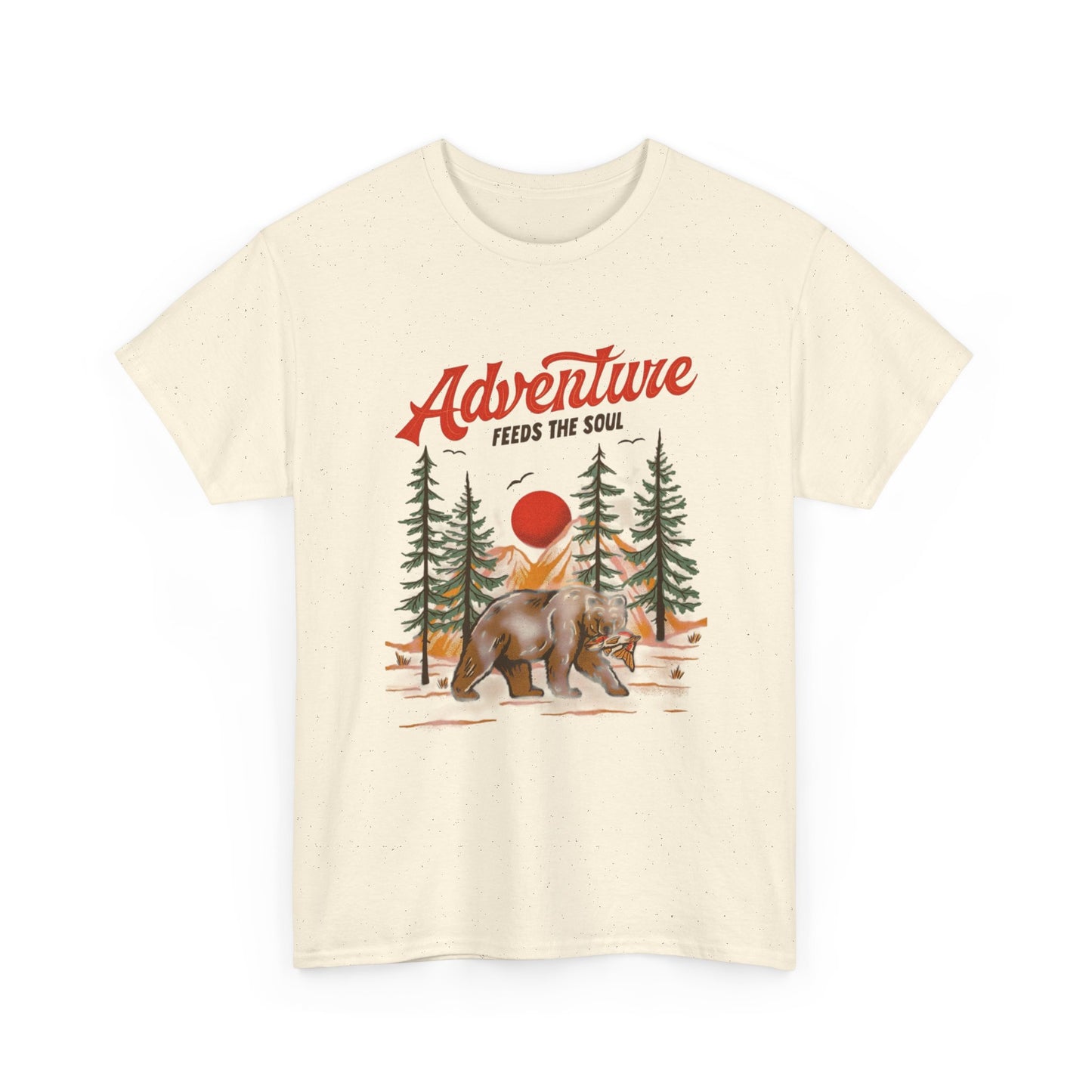 Adventure Feeds The Soul Graphic T Shirt Unisex Heavy Cotton Tee