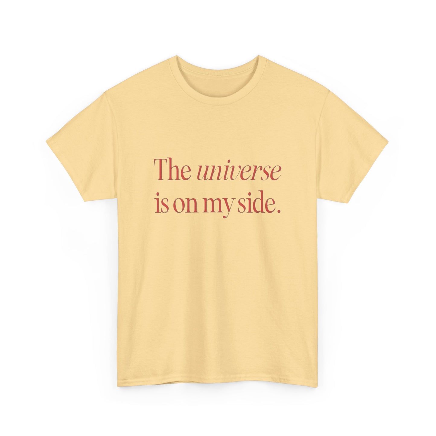 The Universe Is On My Side Graphic T Shirt NEW ADULT Heavy Cotton Tee