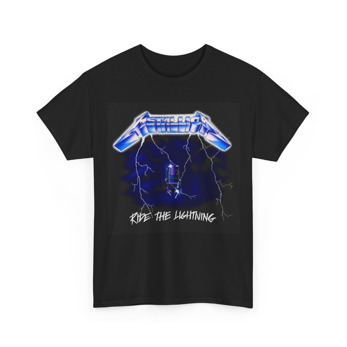 Metallica T-shirt vintage retro art metal lightning Unisex Heavy Cotton Tee