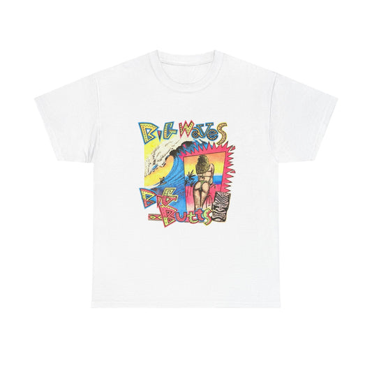 Big Waves Big Asses Vintage Surfing Graphic T Shirt NEW Unisex Heavy Cotton Tee