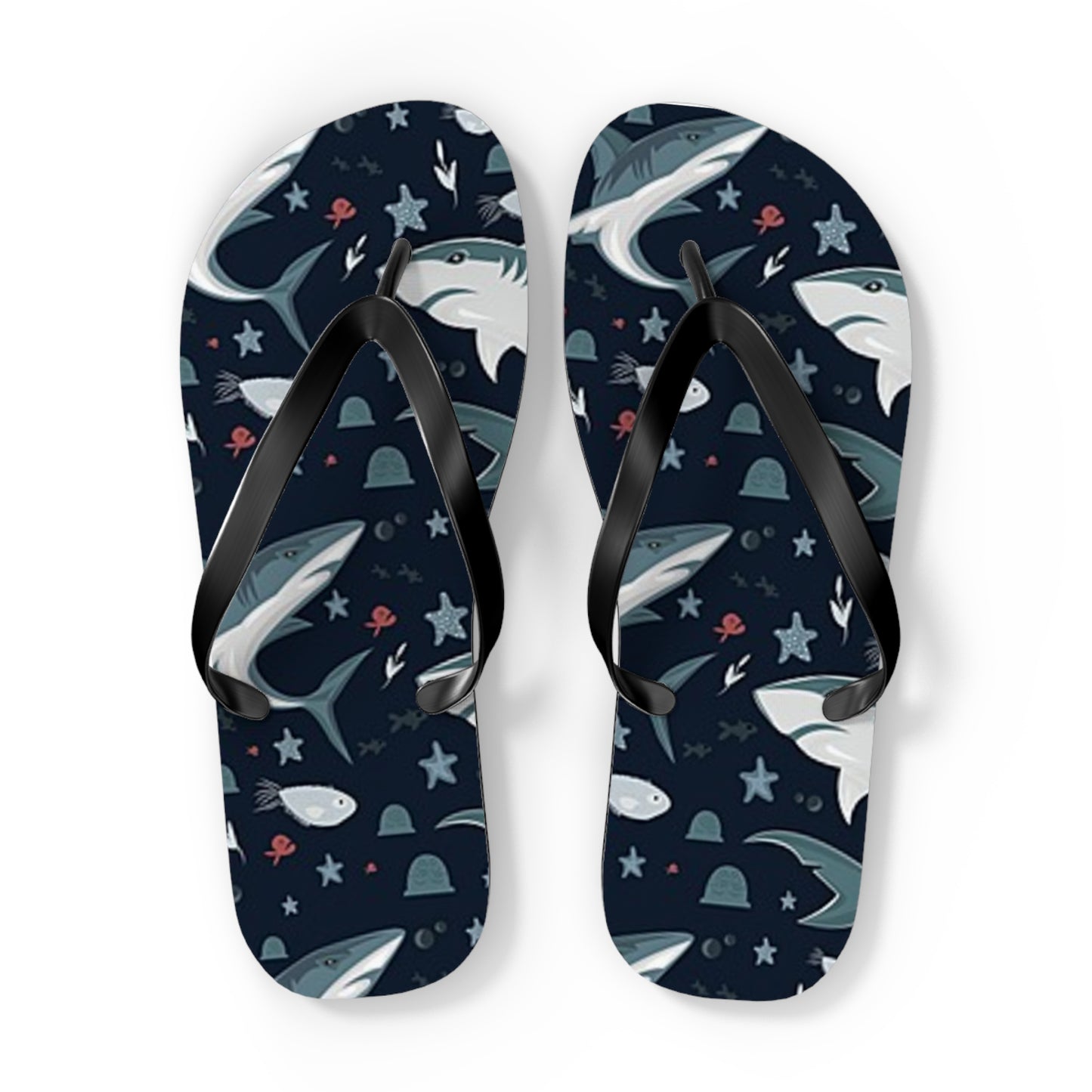 Shark Summer Sandals, Beach Shoes, Vacation Flip Flops, Pool Slides, Comfortable