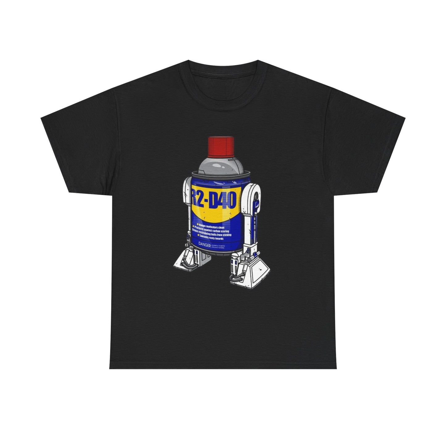 R2d2 Funny WD-40 Jokes Robot Graphic T Shirt Unisex Heavy Cotton Tee