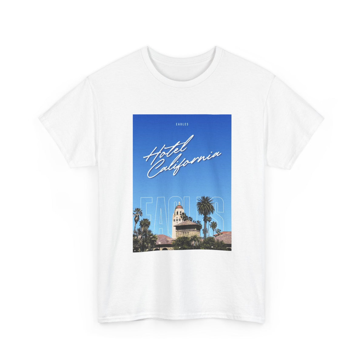 Eagles T-shirt vintage hotel California retro graphic Unisex Heavy Cotton Tee