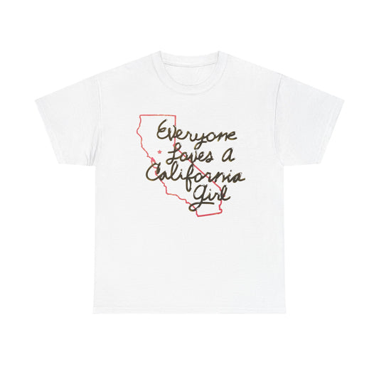 Everyone Loves A California Girl Retro Graphic T Shirt Unisex Heavy Cotton Tee