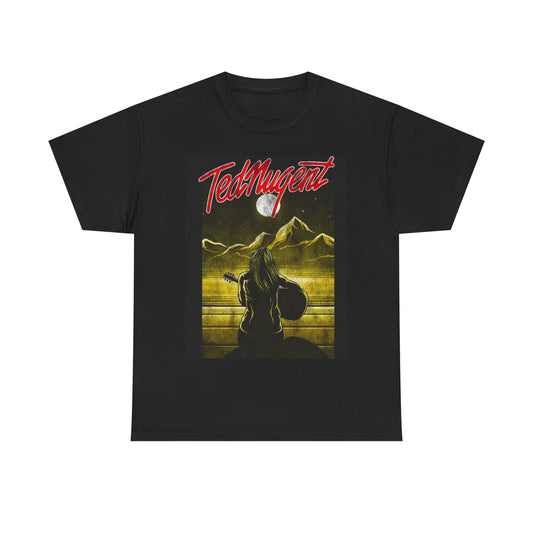 Ted Nugent Tshirt Retro Rock band American Guitar Unisex Heavy Cotton Tee