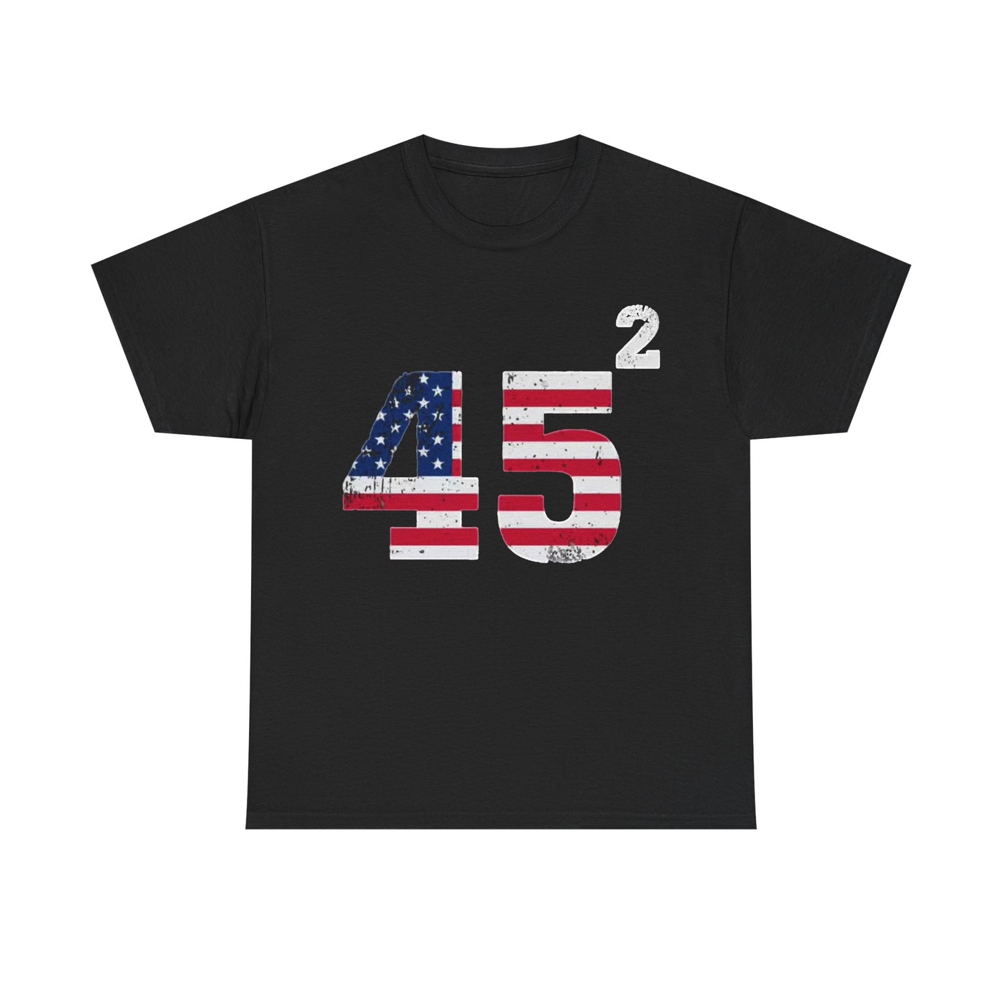 Trump Tshirt 45 and 47 American Flag July 4th Gift Dad Unisex Heavy Cotton Tee
