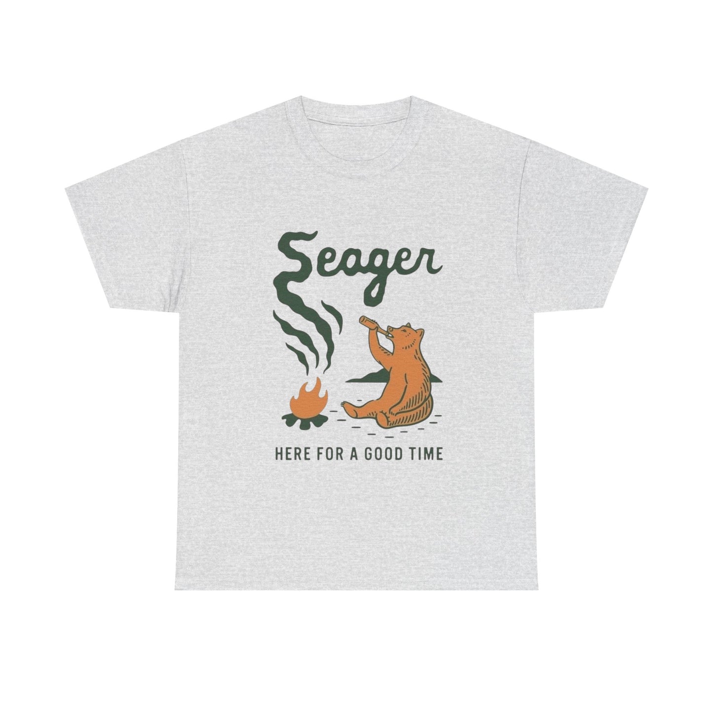 Seager Here For A Good Time Graphic T Shirt Unisex Heavy Cotton Tee