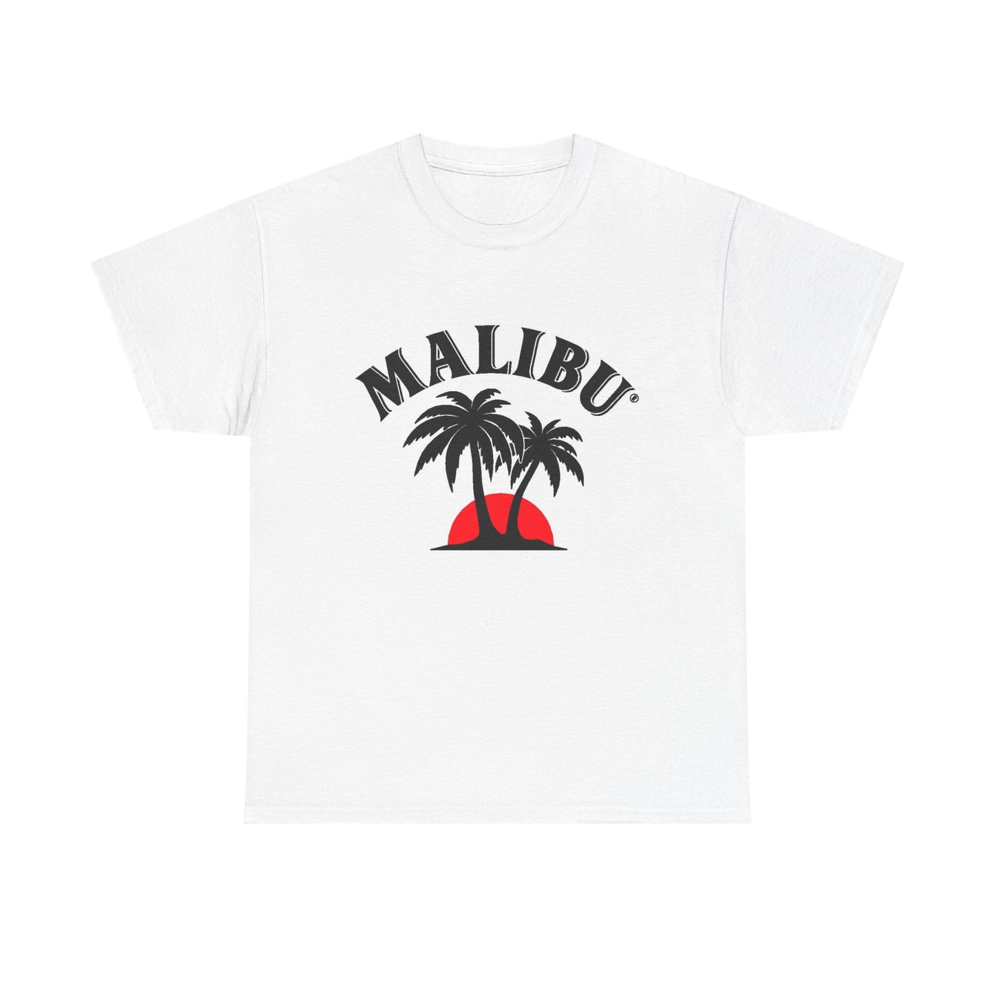 Malibu Graphic T Shirt Carribean Rum Logo Unisex Heavy Cotton Tee
