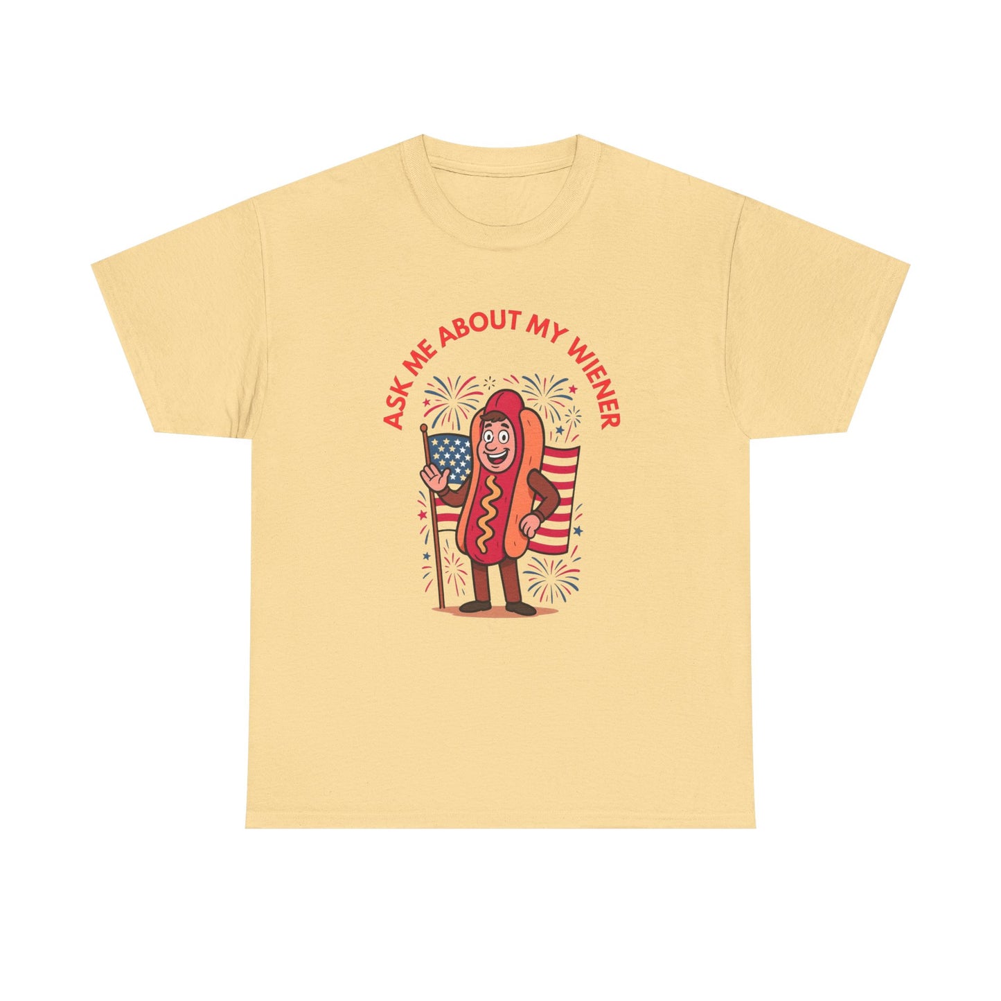 Ask About My Wiener Funny Graphic T Shirt ADULT NEW