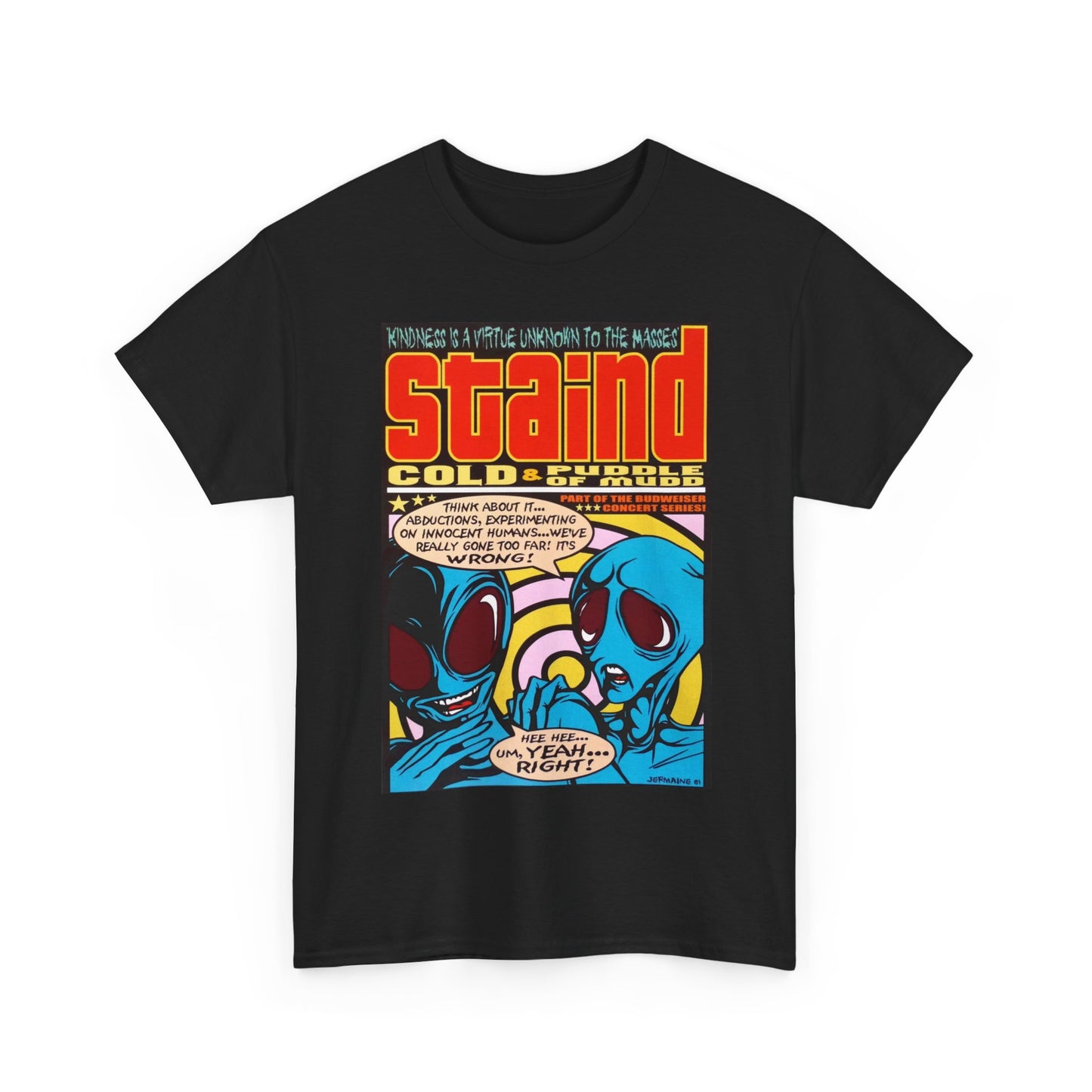 Staind Cold Puddle Of Mudd Shirt Retro Poster Graphic Unisex Heavy Cotton Tee