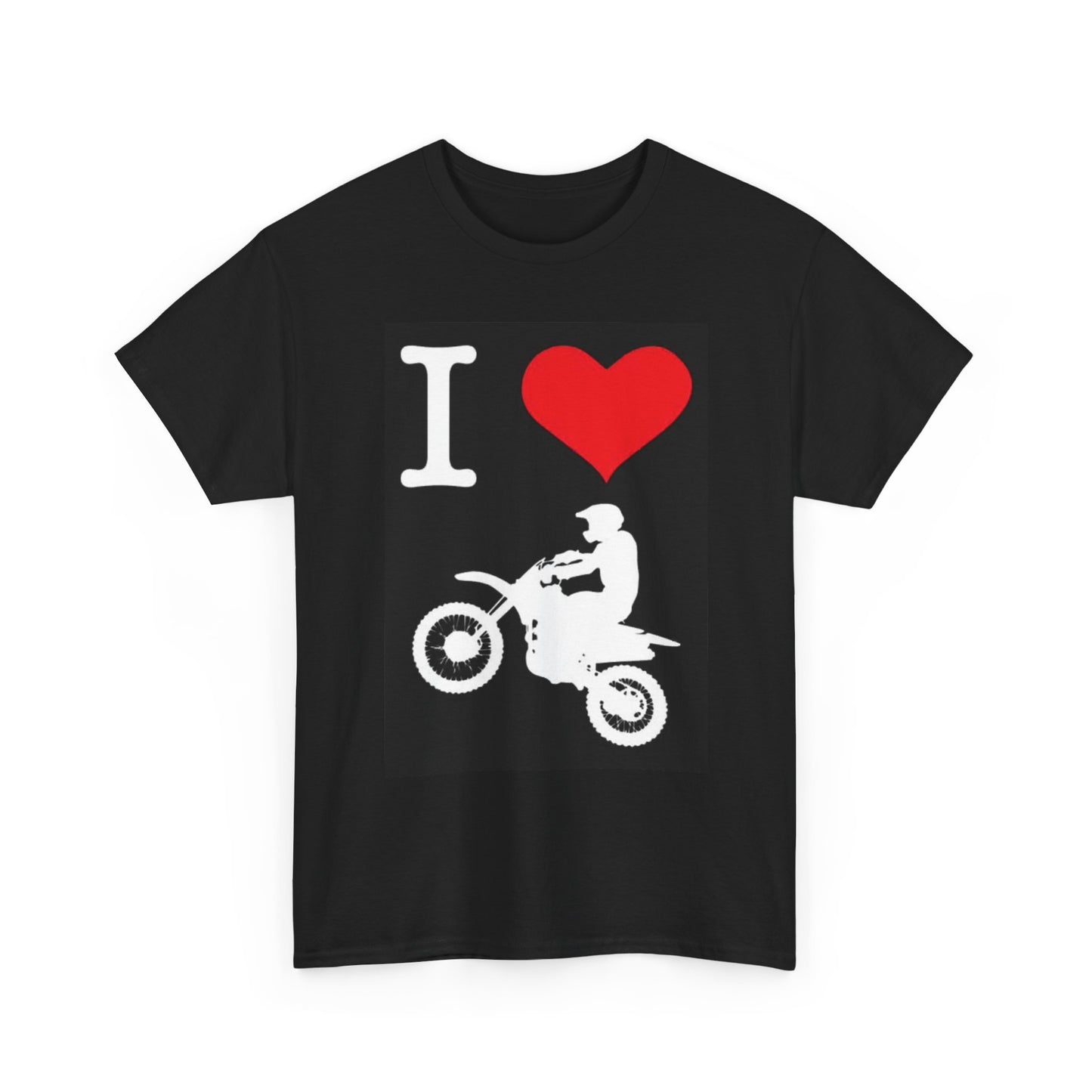 I Love Dirtbikes Graphic T Shirt Retro Motocross Motorcycles Unisex Heavy Cotton