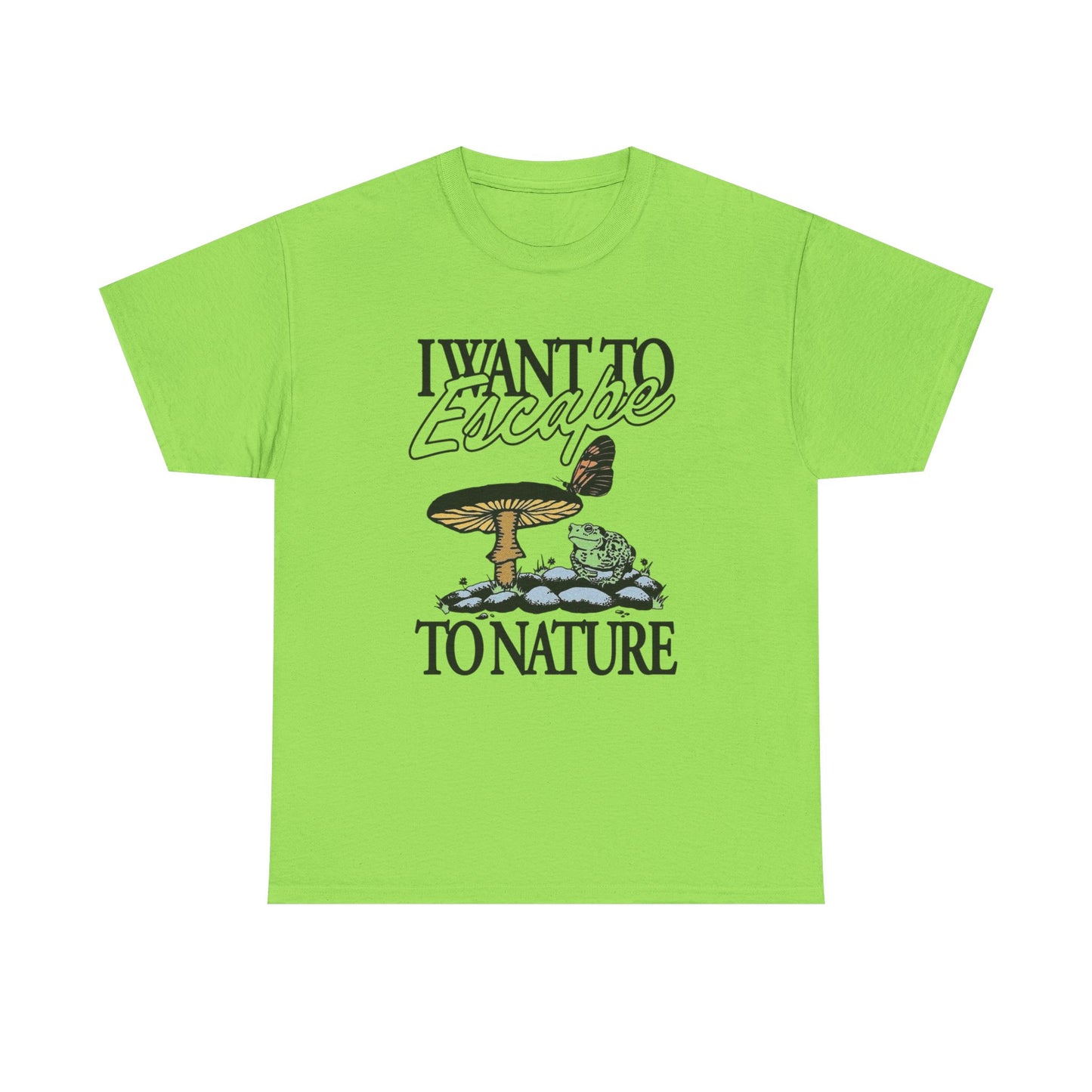 Escape To Nature Graphic T Shirt NEW Adult Unisex Heavy Cotton Tee